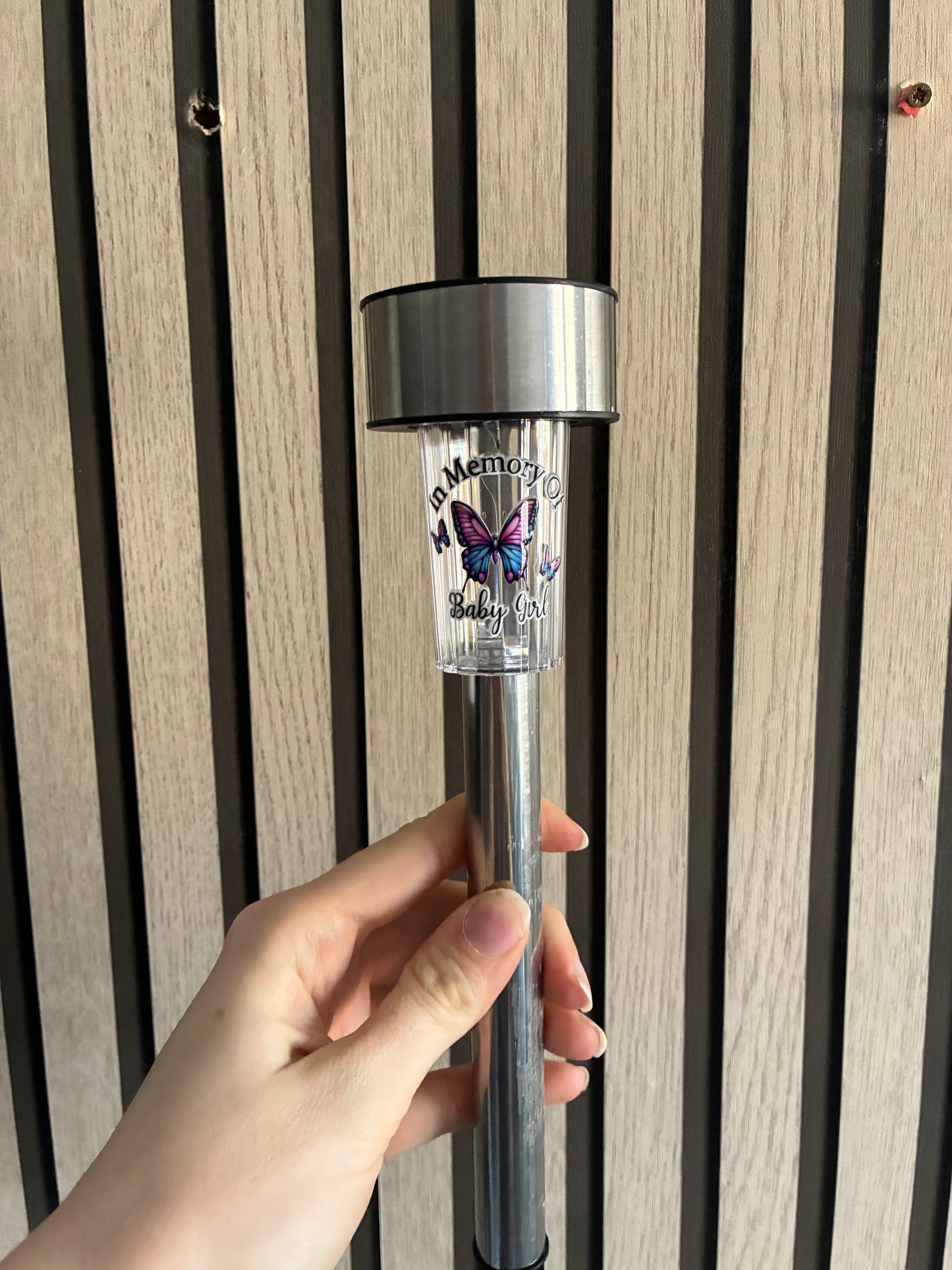 Personalised in loving memory solar lights