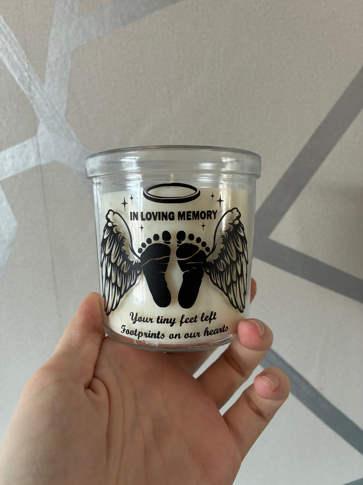Baby loss memorial candle