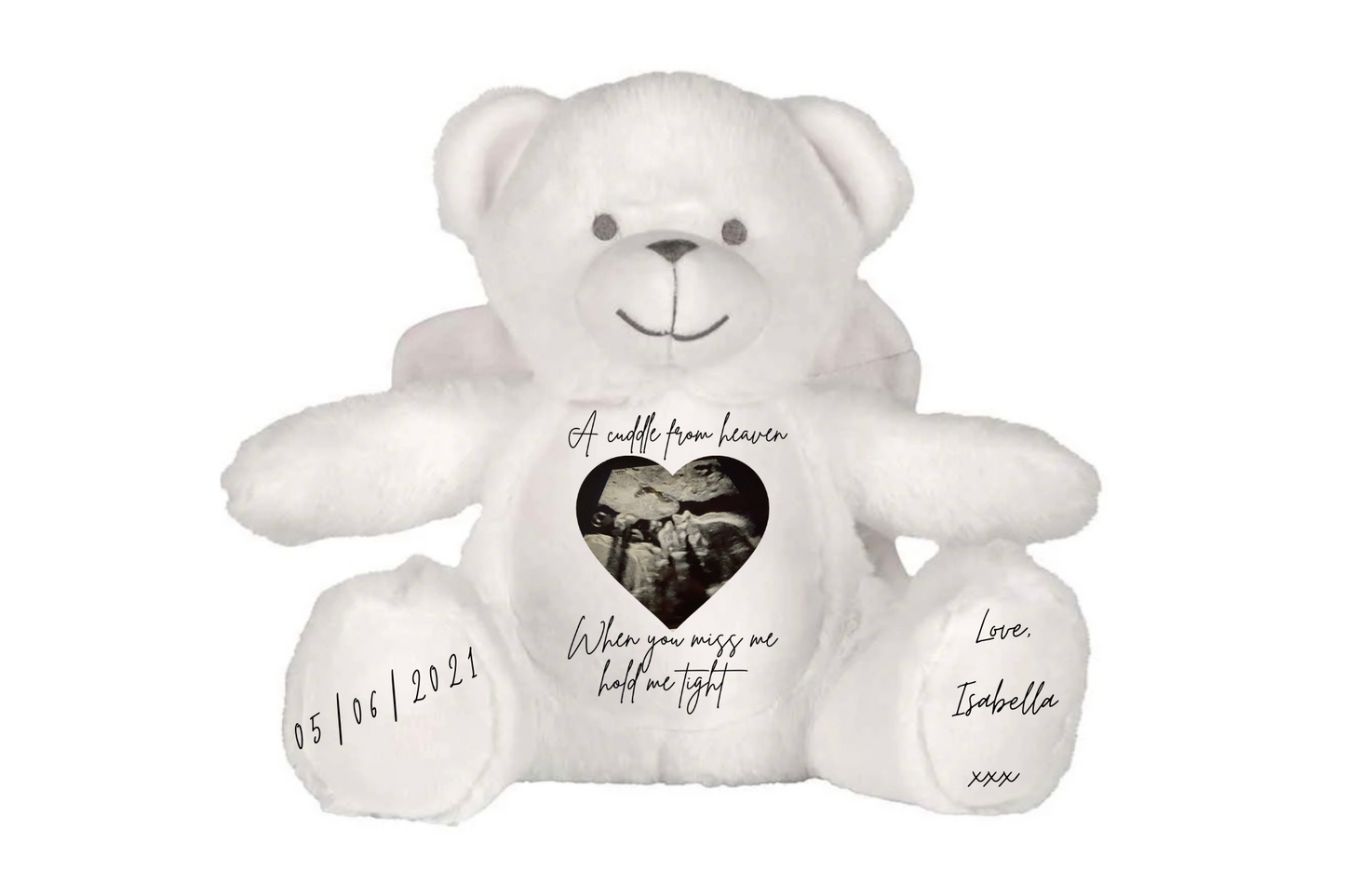 Personalised angel bear plush
