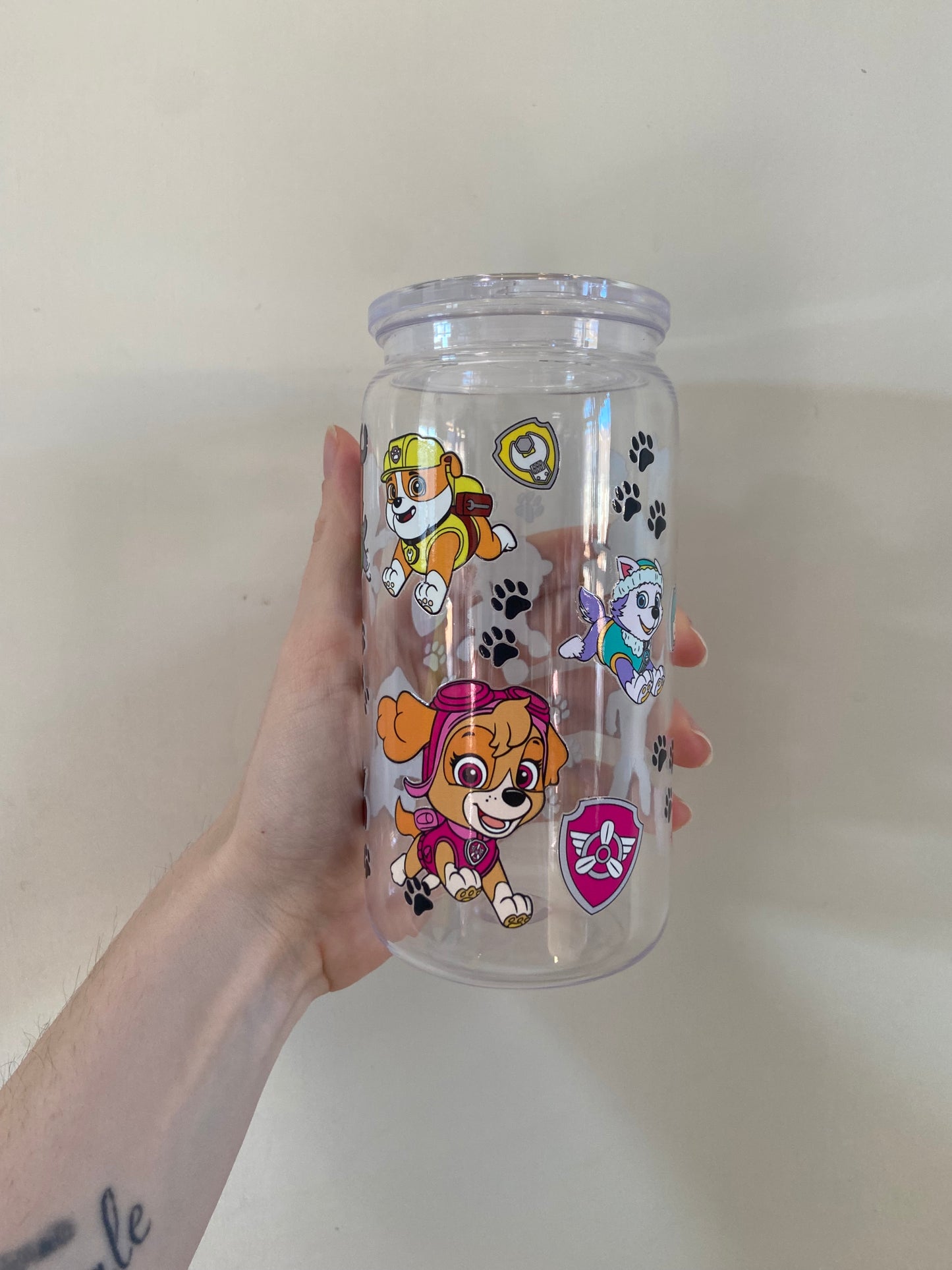 Paw patrol 16oz plastic can