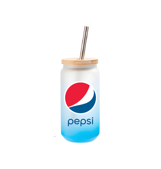 Pepsi 18oz blue ombre glass can