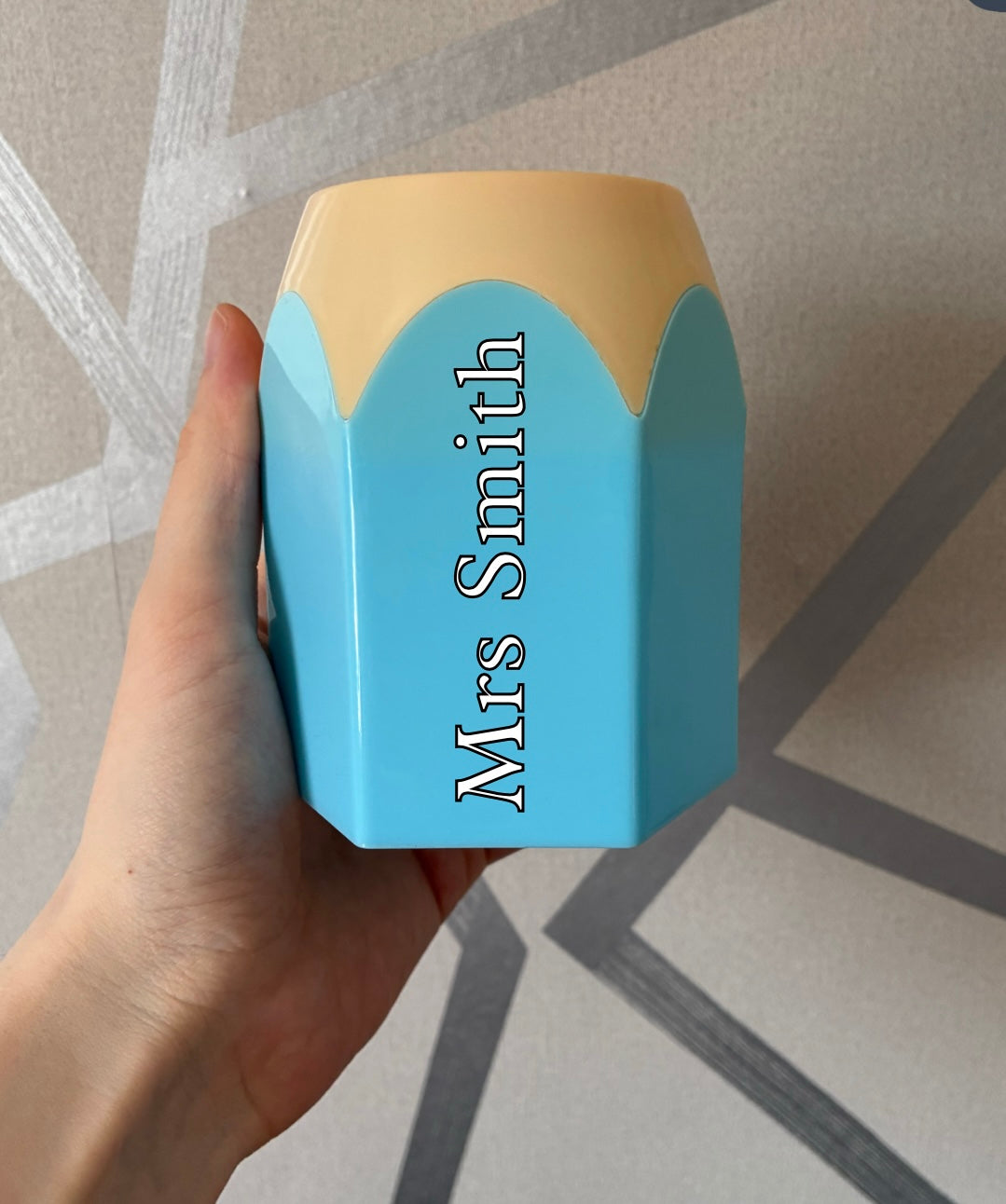 Personalised teacher pencil pot