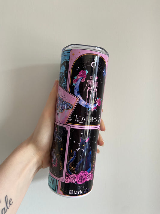 Purple tarot cards 20oz insulated tumbler