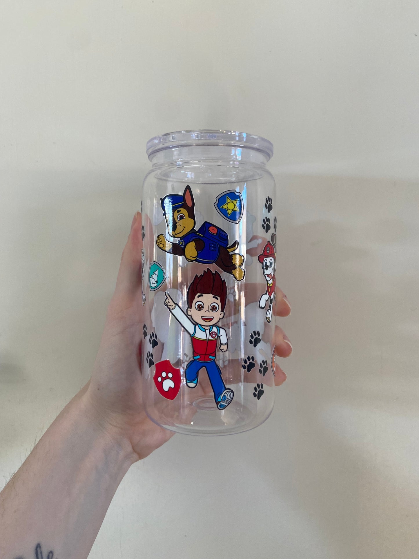 Paw patrol 16oz plastic can