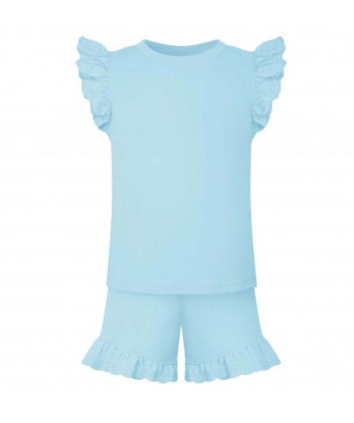 Personalised frilled top and shorts