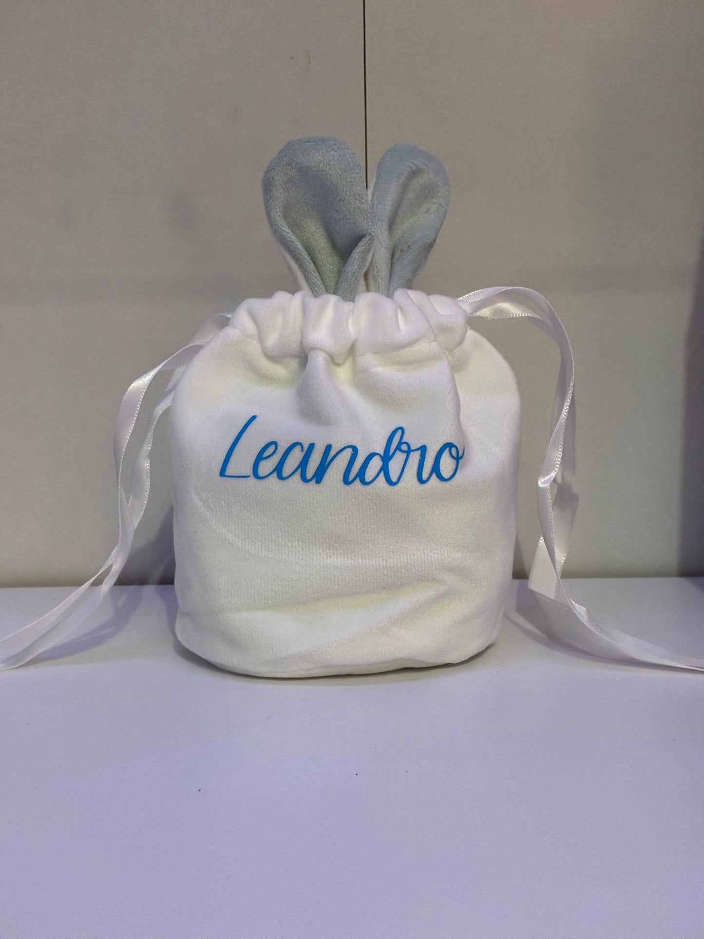 Personalised bunny drawstring bags