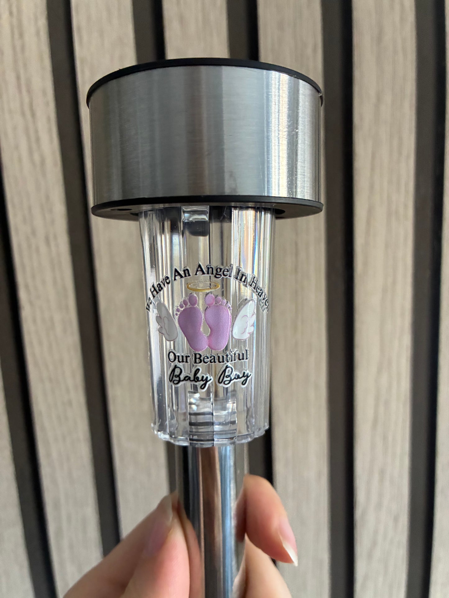 Personalised in loving memory solar lights