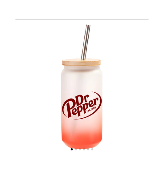 Dr Pepper 18oz red ombre glass can