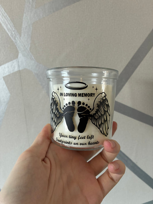 Baby loss memorial candle